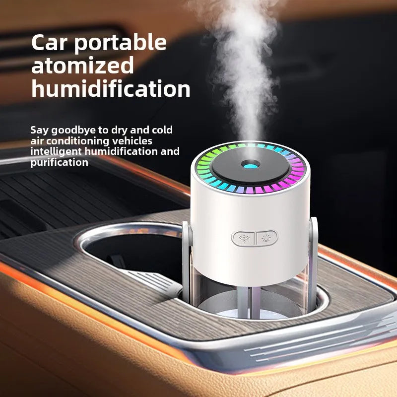 Air Humidifier Portable Humidifier with Rotating Mist & Starry Light USB Car Humidifier Smart Humidifier for Home Office Travel.