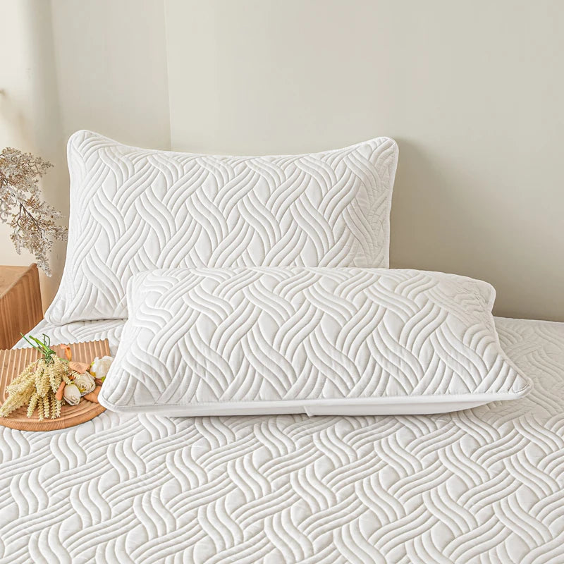 Dreamreal Cotton Thick Quilted Mattress Cover Anti-bacterial Anti-mite Mattress Protector Topper Pad Soft Fitted Sheet 6 Colors.