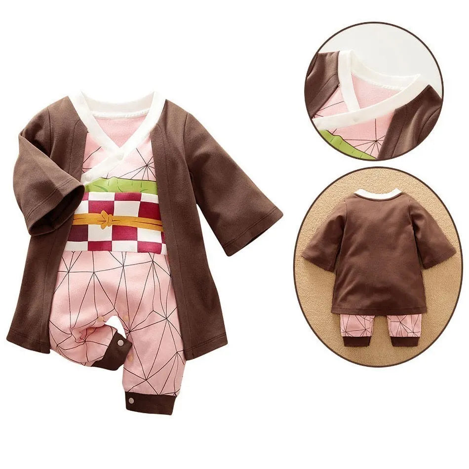 Baby Sommer kurz ärmel ige Baumwolle Anime Overall Jungen Mädchen Rollenspiel Kostüme Baby Kurzarm Body suits Kinder Stram pler.