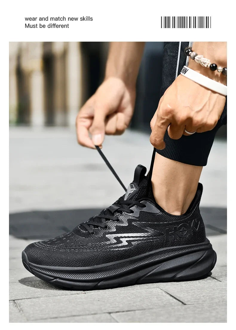 Men's Running Shoes Cushioning Outdoor Non-Slip Jogging Breathable Trainer Race Sneakers Luxury shoes Mesh Couple Off-road Shoes