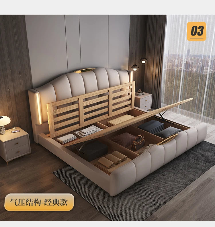 200 x 220 cm Rahmen-Kopfteil, Hochzeitsbett, Hauptschlafzimmer, Kingsize-Doppelbett, 3 Schubladen, Aufbewahrung, luxuriöse Schlafzimmermöbel in voller Größe