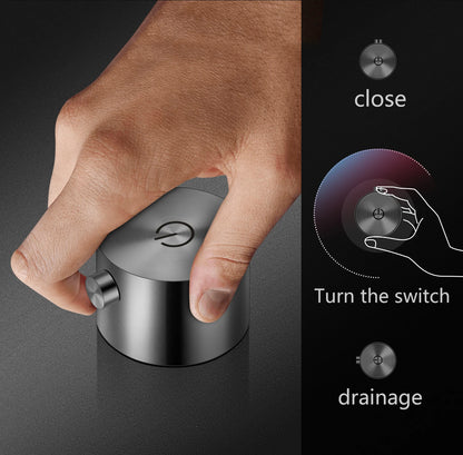 ASRAS large kitchen stainless steel nano sink with built-in waterfall faucet and large drainage outlet design