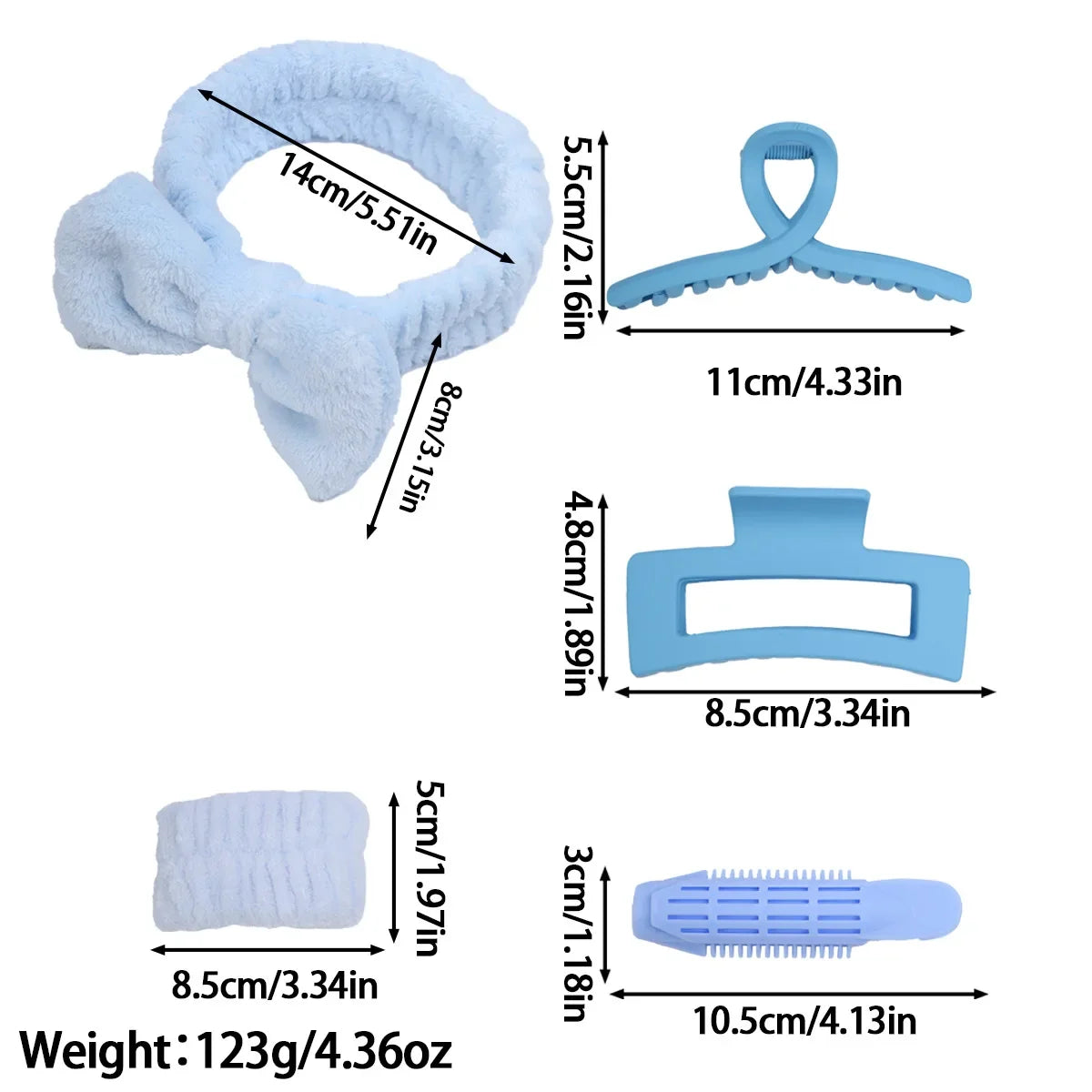 58-Piece Hair Accessories Set Butterfly End Hair Ties Shark Clip Flower Hair Grips Hair Bands Hair Accessories for Women Girls.