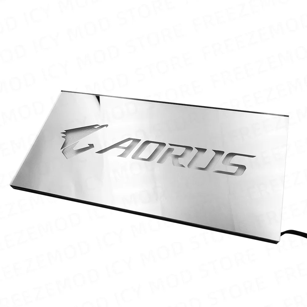 Mirror MOD RGB Lighting Panel Customize PC Case VGA Backplate Side Panel PC Cabinet A-RGB Colorful AURA SYNC Water Cooling Plate