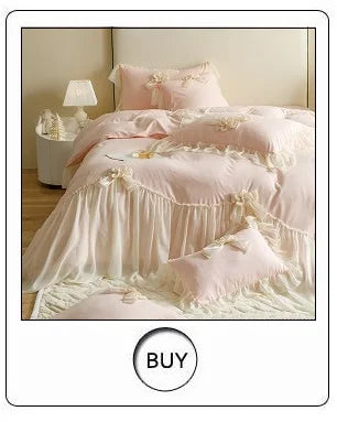 Three-Dimensional Rose Flowers Lace Ruffles Princess Wedding Bedding Set Warm Milk Velvet Duvet Cover Bed Sheet Pillowcases 4Pcs.