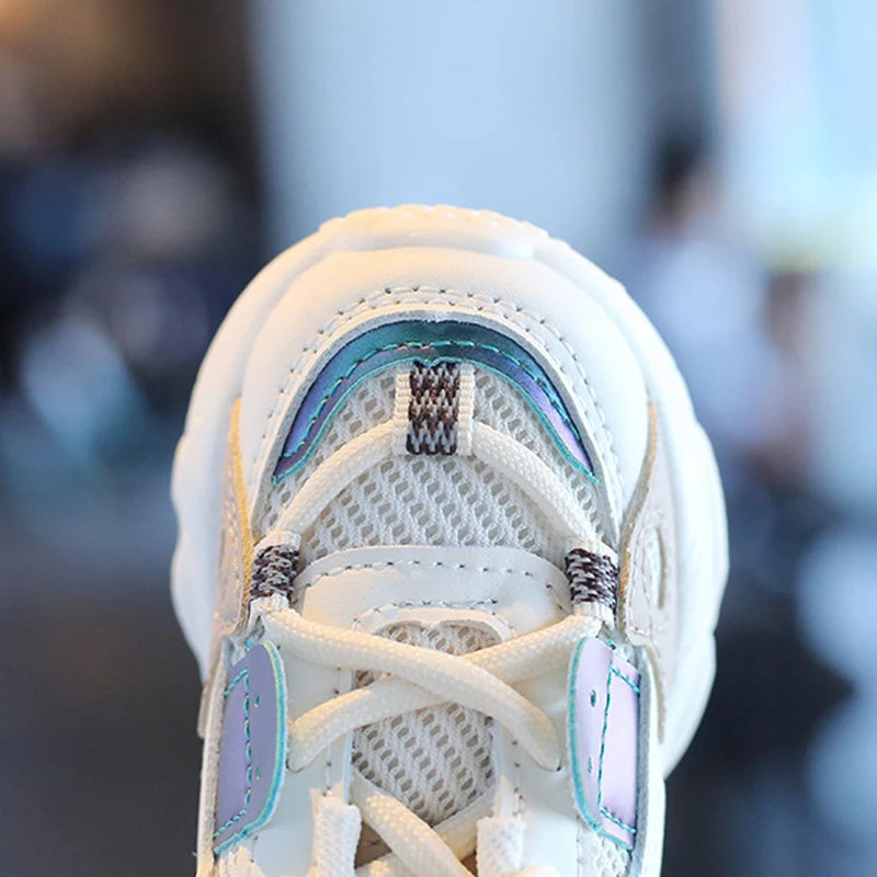 Sports Shoes Autumn Girls Boys Mesh Breathable Outdoor Shoes Children Casual Running Shoes Toddler Sneakers.