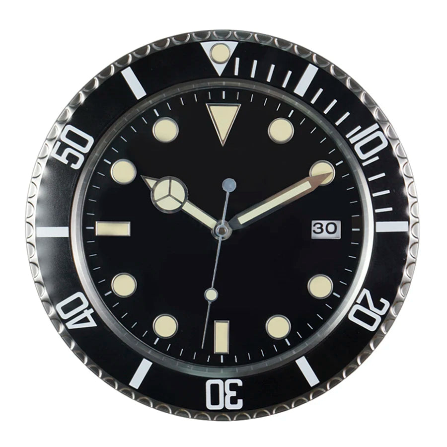 34 cm Luxus Kreative Wanduhr Moderne Metall Design Kunst Wanduhr Hause Große Digitale Leucht Schlafzimmer Dekoration Uhr