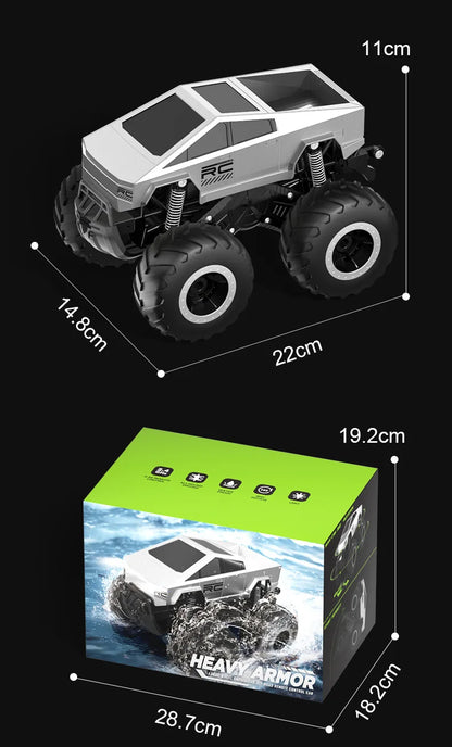 JJRC Auto Remote Control Car Alloy Rc Cars Trucks Vehicle Full-Scale Car Motorcycle Camping Trailer Toys for Boys Kids Children