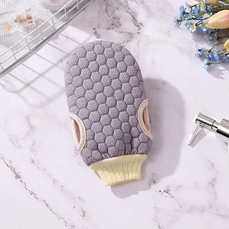 Bath Glove Honeycomb Body Scrub Towel Skin Exfoliating Scrubber Brush Back Body Massage Rubbing Dead Skin Cleansing Bathing Tool.