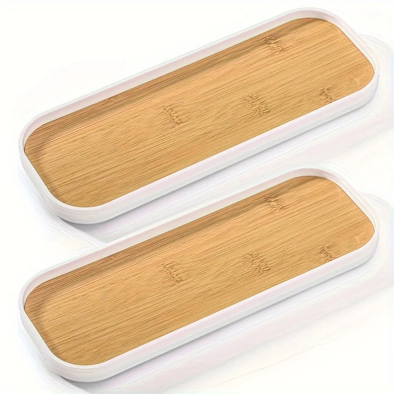 1pcs/2 Pcs Vanity Trays Bathroom Counter Trays, Multi Use Bathroom Trays for Perfume Candle Jewelry Home Decor.