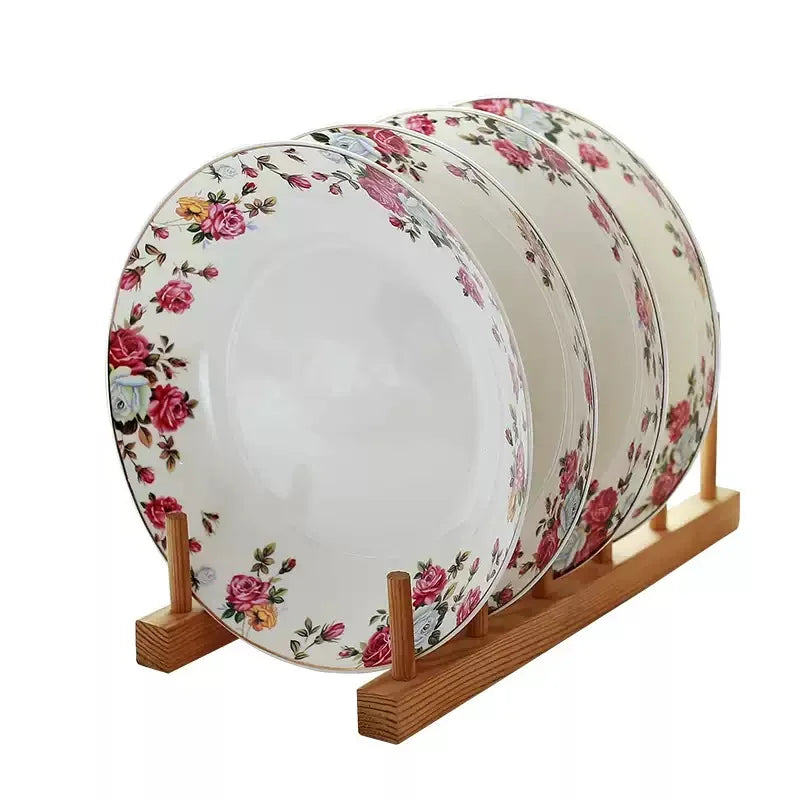 4pcs, 8inch, fine bone china plates dinner sets, porcelain serving dishes, ceramic chafing dishes, kitchen utensils sets plates.