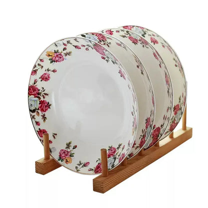 4pcs, 8inch, fine bone china plates dinner sets, porcelain serving dishes, ceramic chafing dishes, kitchen utensils sets plates.