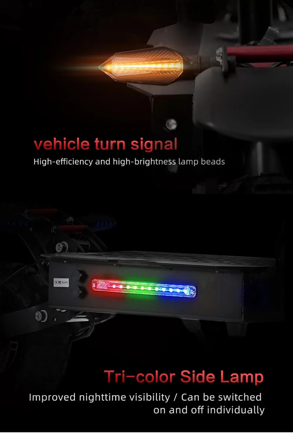 BOYUEDA S3-11 Electric Scooter, 120km Range, 85km/h Max Speed, 2*3000W Motor, 60V 38AH Battery,11-inch Tire,  LCD Display.