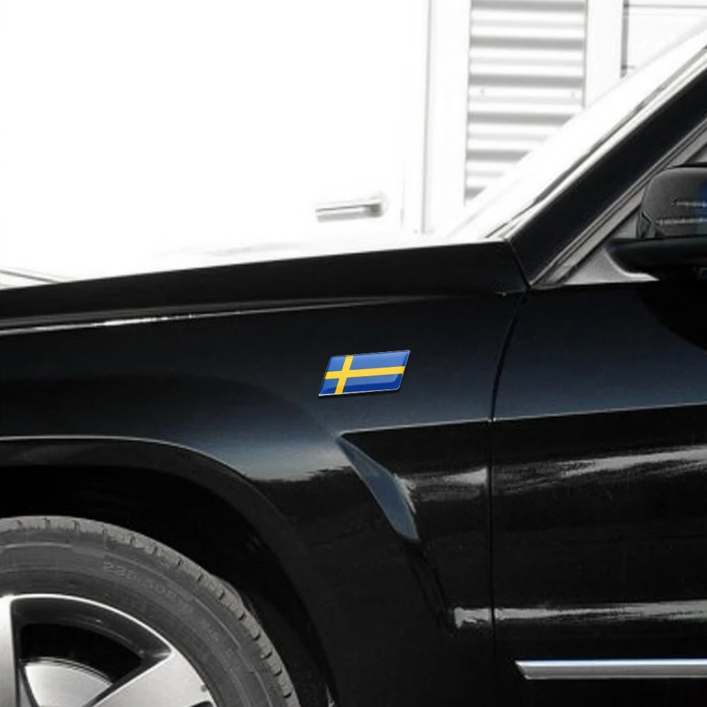 3D Epoxy Sweden France Germany Car Flag Sticker for Peugeot 308 3008 307 207 208 508 2008 306 406 4008 5008 206 408 407 2008.