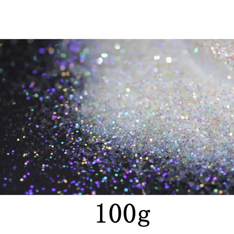 Ultra Fine Colorful Spark - Solvent Resistant White Iridescent Glitter -  - 015 Size, 0.5 mm.