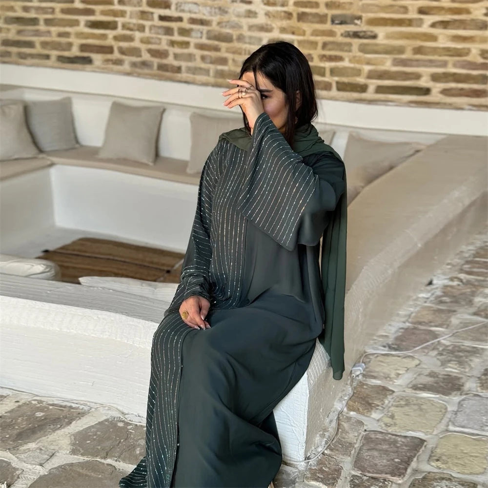 Ramadan Eid Kebaya Muslim Abaya Damen Dubai Long Dresses For Women Robe Djellaba Caftan Marocain Femme Musulmane Kaftan Vestidos.