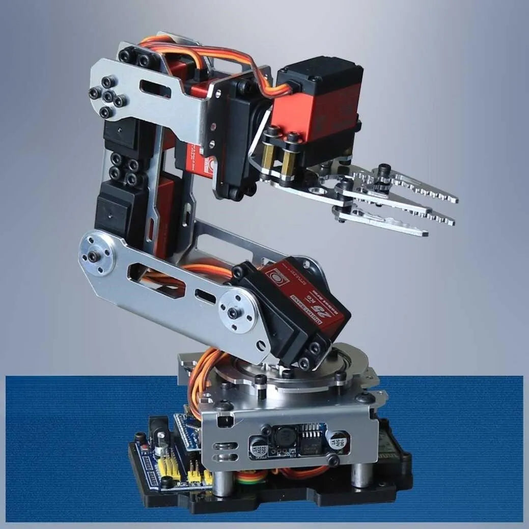 APP Control 6 Dof Metal Mechanical Arm Aluminum Alloy Bracket High Quality Robot Arm for Arduino Robot DIY Kit Programmable Arm.