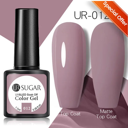 UR SUGAR 7/7.5ml Summer Blue Silver Gel Nail Polish Semi Permanent High Quality Soak Off UV LED Varnishes Nails Art Manicure