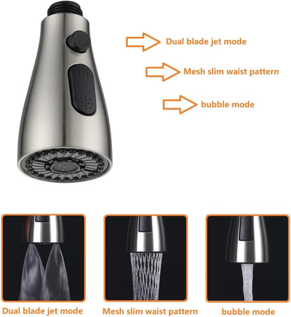 Universal Kitchen Pull Out Faucet Sprayer Nozzle 3 In 1 Durable Water Saving Shower Spray Head Kitchen Sink Shower Spray Head