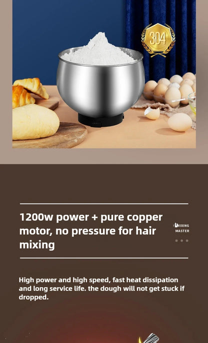 220V Household Electric Dough Mixer Automatic Home Mixer Egg Beater, Kneading Machine, Blender Kitchen Stand Mixer.