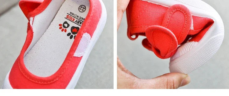 Korean Style Fashion Children Fashion Girls Canvas Shoes Versatile Bow Baby Kids Casual Shoes Simple Classic Candy Color Bowtie.