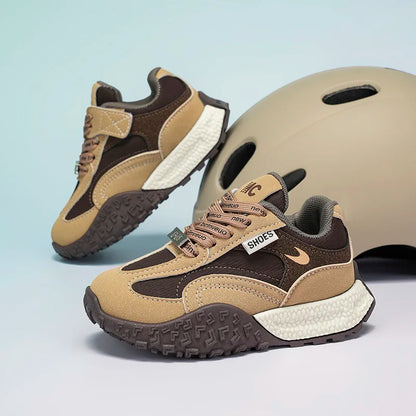 Girls Trendy Athletic Sneakers Durable Suede Comfortable Fit NonSlip Rubber Outsole Kids Causal Shoes Non-slip Boys Sports Shoes.