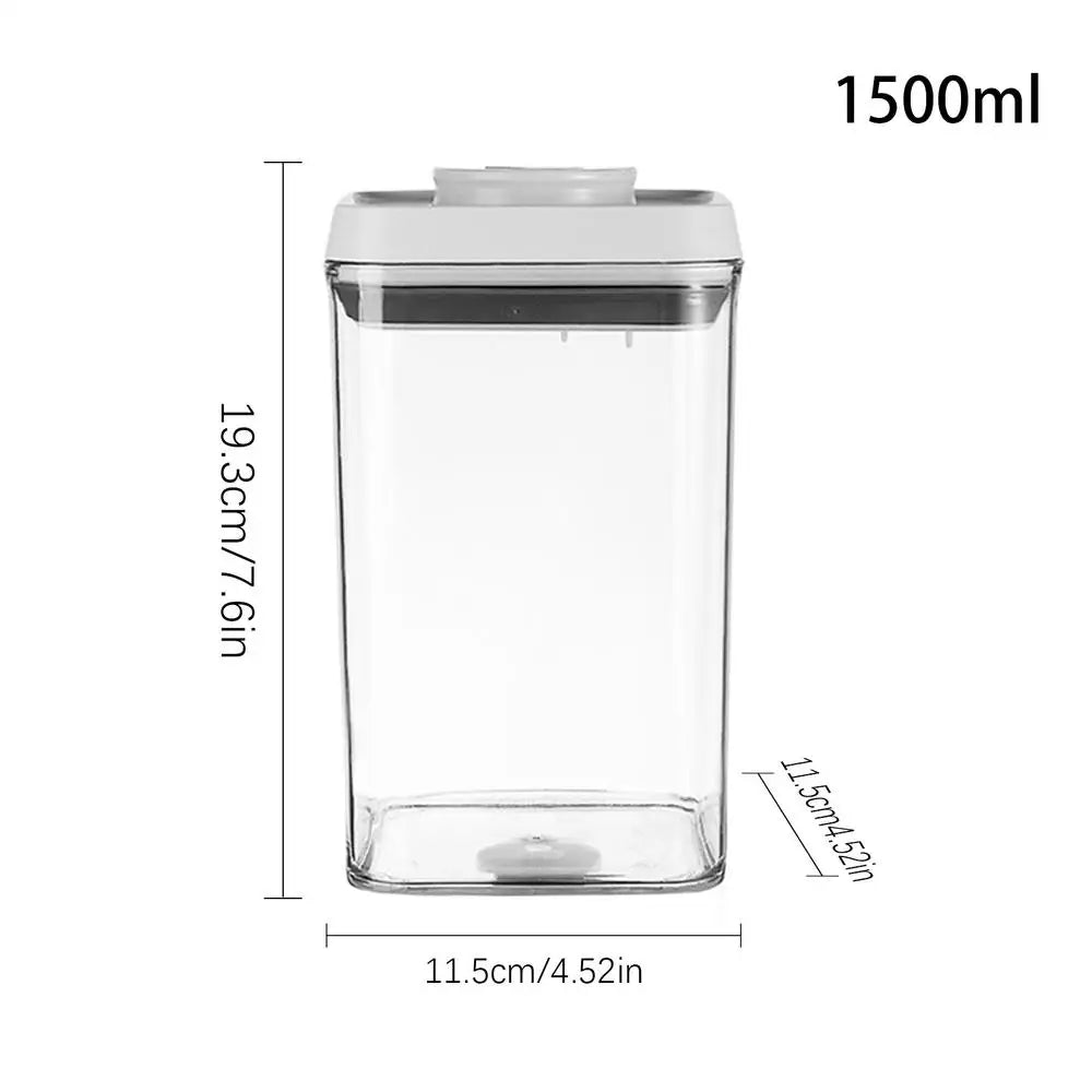 Cereal Container Kitchen Airtight Jars Clear Stackable Sealed Jar for Rice Pet Food Home Bakers Pantry Organizers Dried Fruits.
