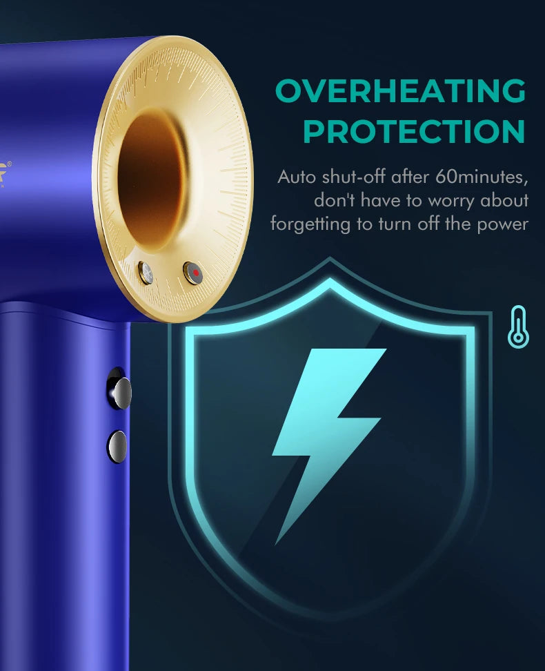 VGR Leafless Hair Dryer Professional Negative Ion Dryer Brushless Motor 11000RPM Electric Hair Dryer Barber Salon Tools V-445