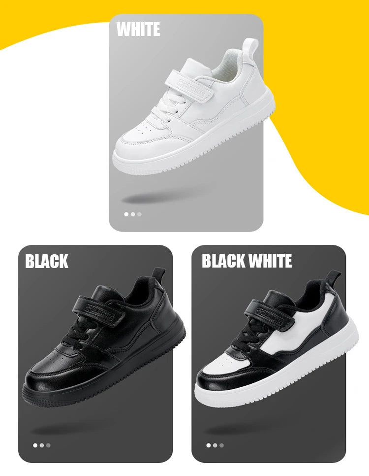 White Kids Sneakers Boys Sports Running Shoes Breathable Mesh Lightweight Comfortable Outdoor Tennis Casual Walking Shoes.