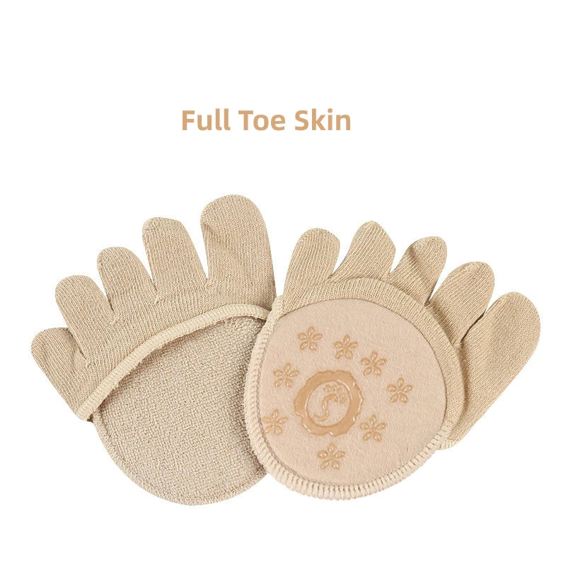 2Pcs=1Pair Toe Separator Foot Care Half Insoles Five Finger Socks Pads Bunion Sleeve Protector Hallux Valgus Forefoot For Women.