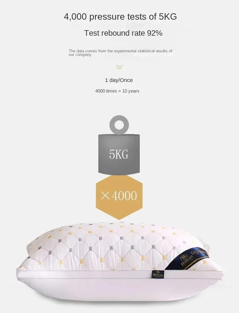 High Quality Pillow Feather Velvet High Rebound Pillow Core For Household Adult Single Neck Protection  To Aid Sleep Pillow Core.