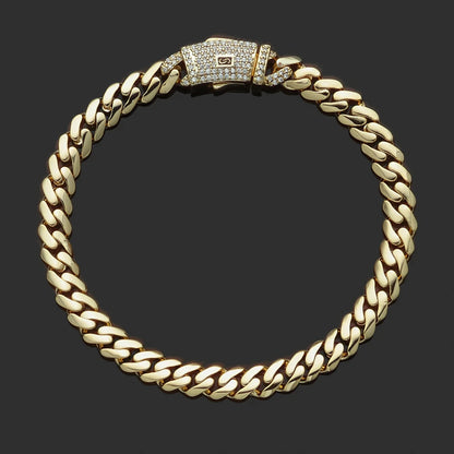 6/8/10/12/15/20mm Monaco Cuban Chain Necklace Hip Hop 14k Gold Plating Cuban Chain Bracelet Hip Hop Jewelry