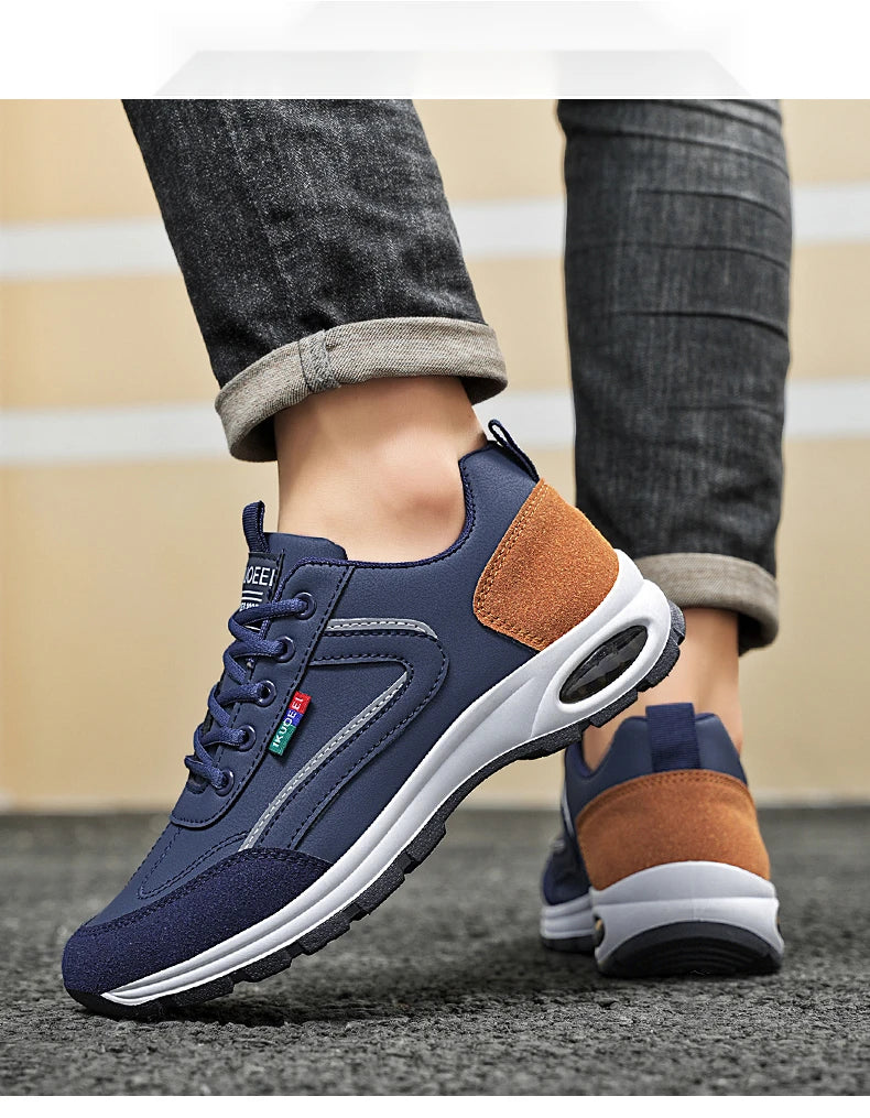Men's Trendy Sports Shoes Lightweight Breathable Modern Non Slip Shoes Suede Detailing Outdoor Stylish Daily Wear Men Sneakers.