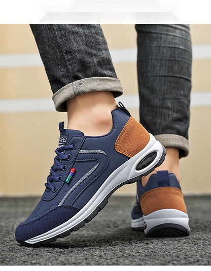 Men's Trendy Sports Shoes Lightweight Breathable Modern Non Slip Shoes Suede Detailing Outdoor Stylish Daily Wear Men Sneakers.