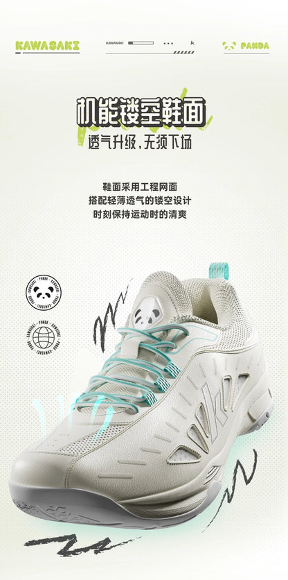 Kawasaki 2024 PANDA Badminton Shoes Professional Carbon Fiber Board Shock Absorption Men's Sneakers Women's Sports Shoes B3327.