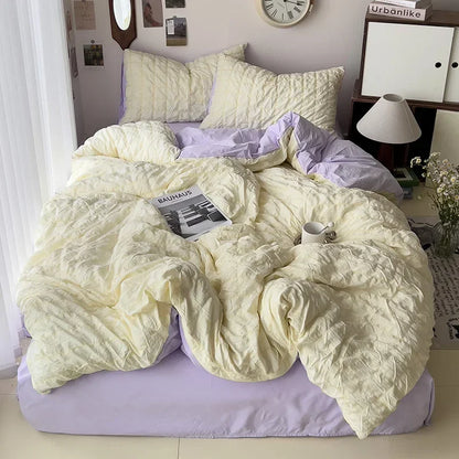 Comforter sets Bedding Set for Boys Girls Bedroom Duvet Cover Pillowcase Bedspread Simple Fashion Bed Sheet Set Bed Linens.