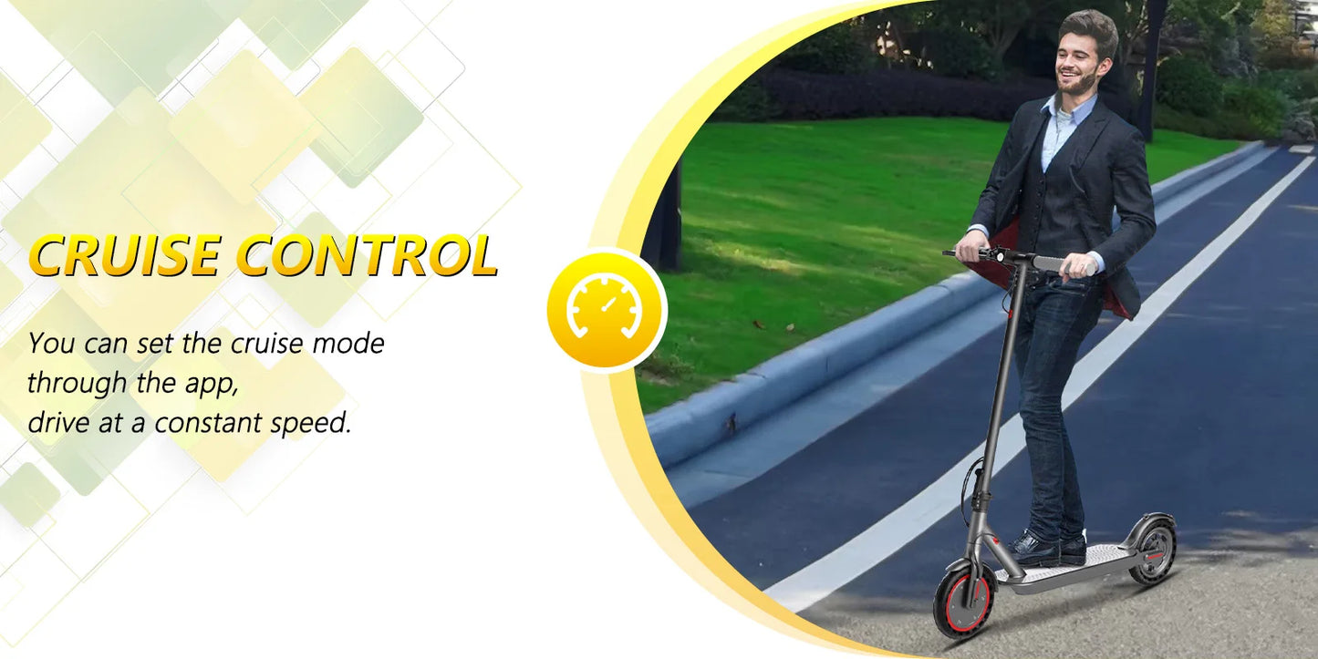 LADPED 350W Scooter Electric 36V Large Capacity Battery Folding Electric Kick Scooter with 8.5 Inch Explosion-proof Tire 31KM/H.