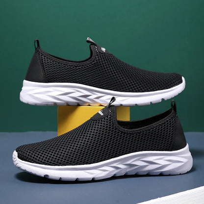 YRZL Sneakers Men Summer Casual Shoes Men Mesh Breathable Outdoor Non Slip Sports Shoes Slip on Loafers for Men Pius Size 39-46.