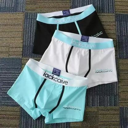 3Pcs Männliche Höschen Baumwolle männer Unterwäsche Boxer Atmungsaktiv Mann Boxer Gedruckt Unterhose Bequeme Shorts Männer Unterwäsche M-3XL