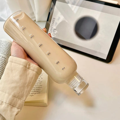 Newest Water Cup Sport Water Bottle With Time Scale Couple Plastic Portable Water Container Anti-drop Outdoor Water Bottle.