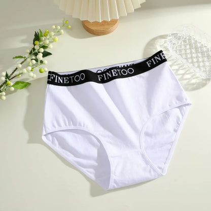 Finetoo 6Pcs/Set Women's Seamless Cotton Briefs Women Plus SizePanties Breathable Underwear Female Low Waist Soft Lingerie S-XXL