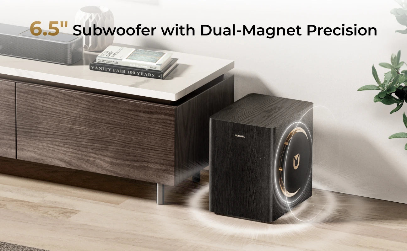 ULTIMEA Skywave X40 5.1.2ch Wireless Surround Sound System for TV with Dolby Atmos, Home Cinema Soundbar with Wireless Subwoofer.