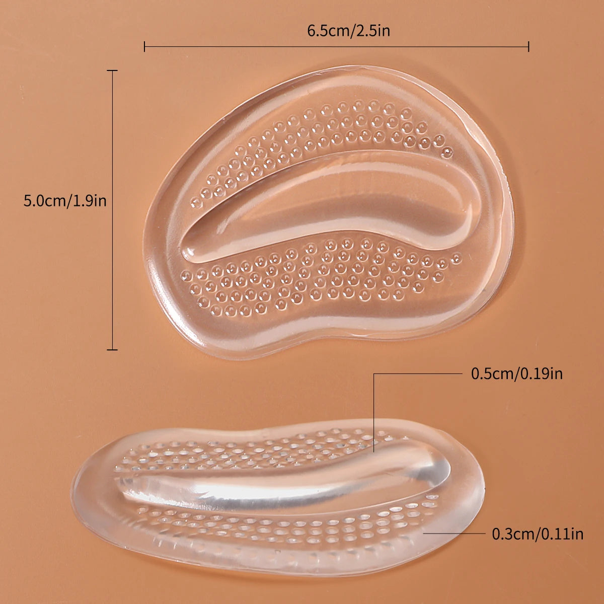 Silicone forefoot pad ladies sandal anti-skid pad anti-pain thickened half a yard pad high heels insole forefoot pad