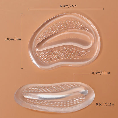 Silicone forefoot pad ladies sandal anti-skid pad anti-pain thickened half a yard pad high heels insole forefoot pad