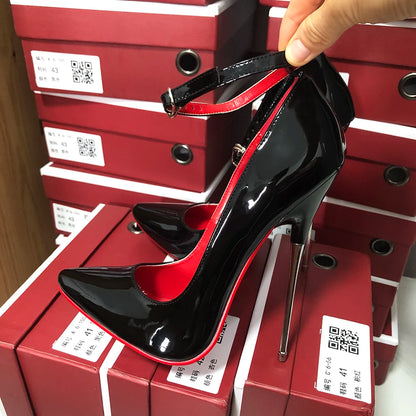 Customize 16cm Extreme Metal High Heels Stilettos Sexy Women Solid Black Red inside Pumps Party Unisex Man Shoes Crossdresser.