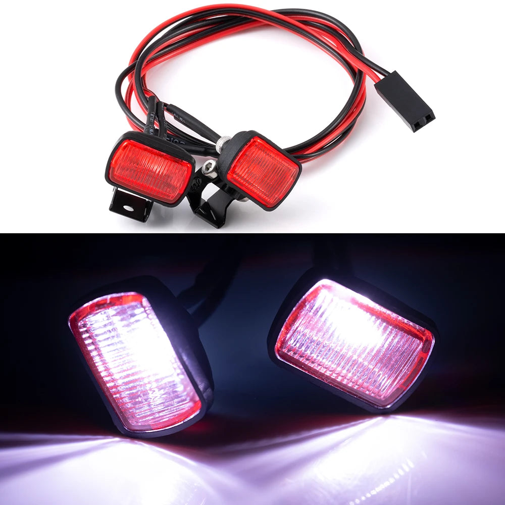 AXSPEED 1Set LED Lights Headlights Spotlight for TRX-4 TRX-6 Axial SCX10 90046 Wraith 1/10 RC Car Decoration Parts Accessories