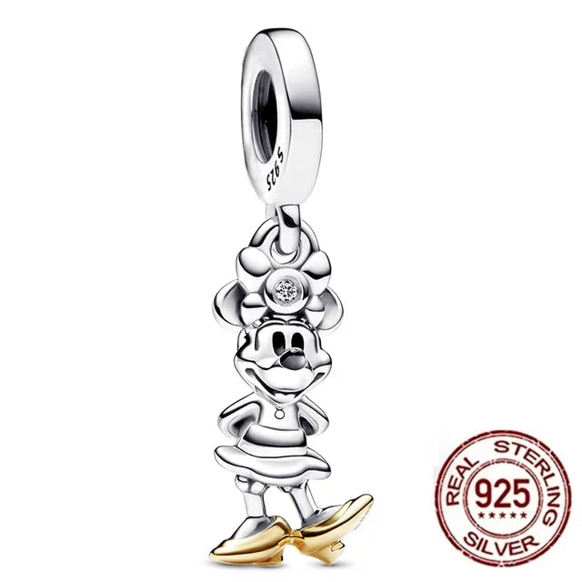 100% 925 sterling silver Disney 100th anniversary charm beads suitable for original DlY bracelet, women's fashion gift