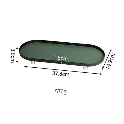 Wrought Iron Velvet Tray | Luxury Entryway Organizer w/ Leather Accent | Stackable Jewelry Display | Multi-Level Table Sculpture.