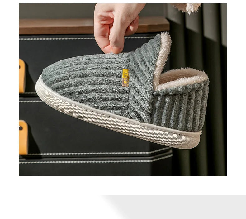 Litfun Warm Plush Fur Slippers For Women Men Winter Indoor Fluffy Warm Fuzzy House Slippers Outdoor Fuzzy Soft Furry Slippers.