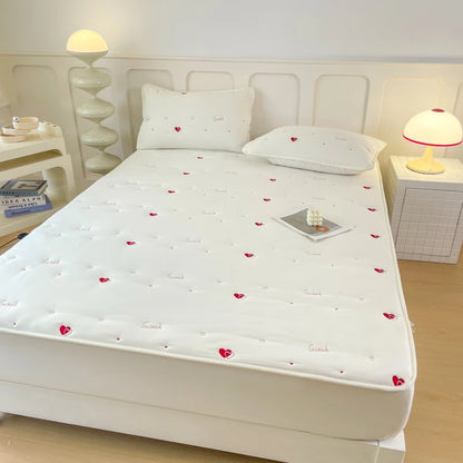 Thicken Bedspread Elastic Bed Cover Simple Style Bed Linen Queen/King Size Mattress Covers 매트리스 커버	 (No Pillowcase).